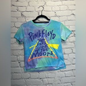 Pink Floyd Dark Side of the Moon T Shirt Tie Dye Blue Short Sleeve XS